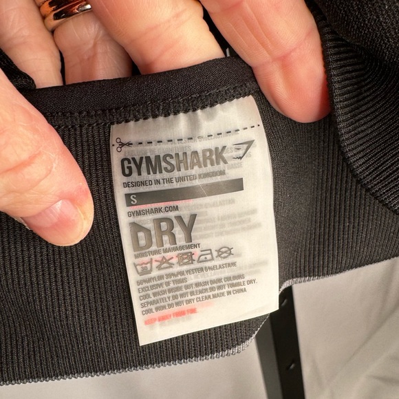 💪🏼 Gymshark Flex Strappy Sports Bra Black/Charcoal Seamless Womens Size Small - Picture 5 of 5